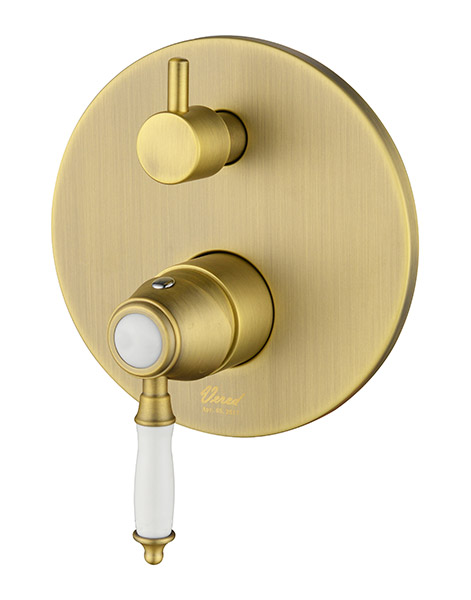 אינטרפוץ 4 דרך קומפלט בשילוב פורצלן דגם 7007 זהב מוברש  