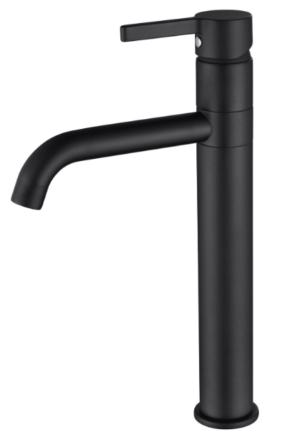 ברז פרח בינוני עם פיה מסתובבת דגם 80772 שחור מט 