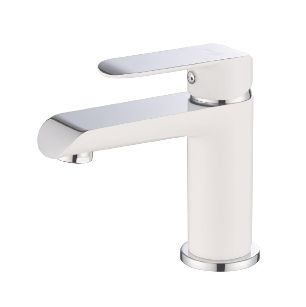 ברז קבוע דגם 8701 לבן בשילוב ניקל