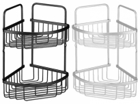 מדף פינתי דו קומתי למקלחת - טורינו מט