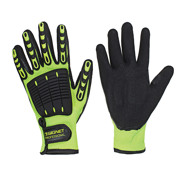 כפפות בטיחות זוהרות נגד ויברציות דגם 049037