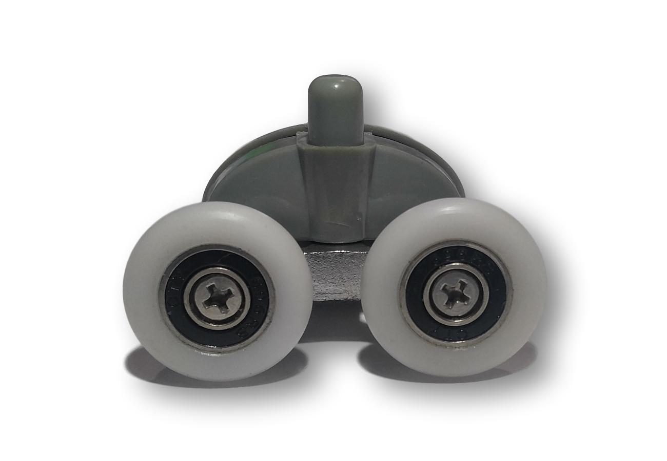 גלגל כפול למקלחון מתכוונן עם לגרים