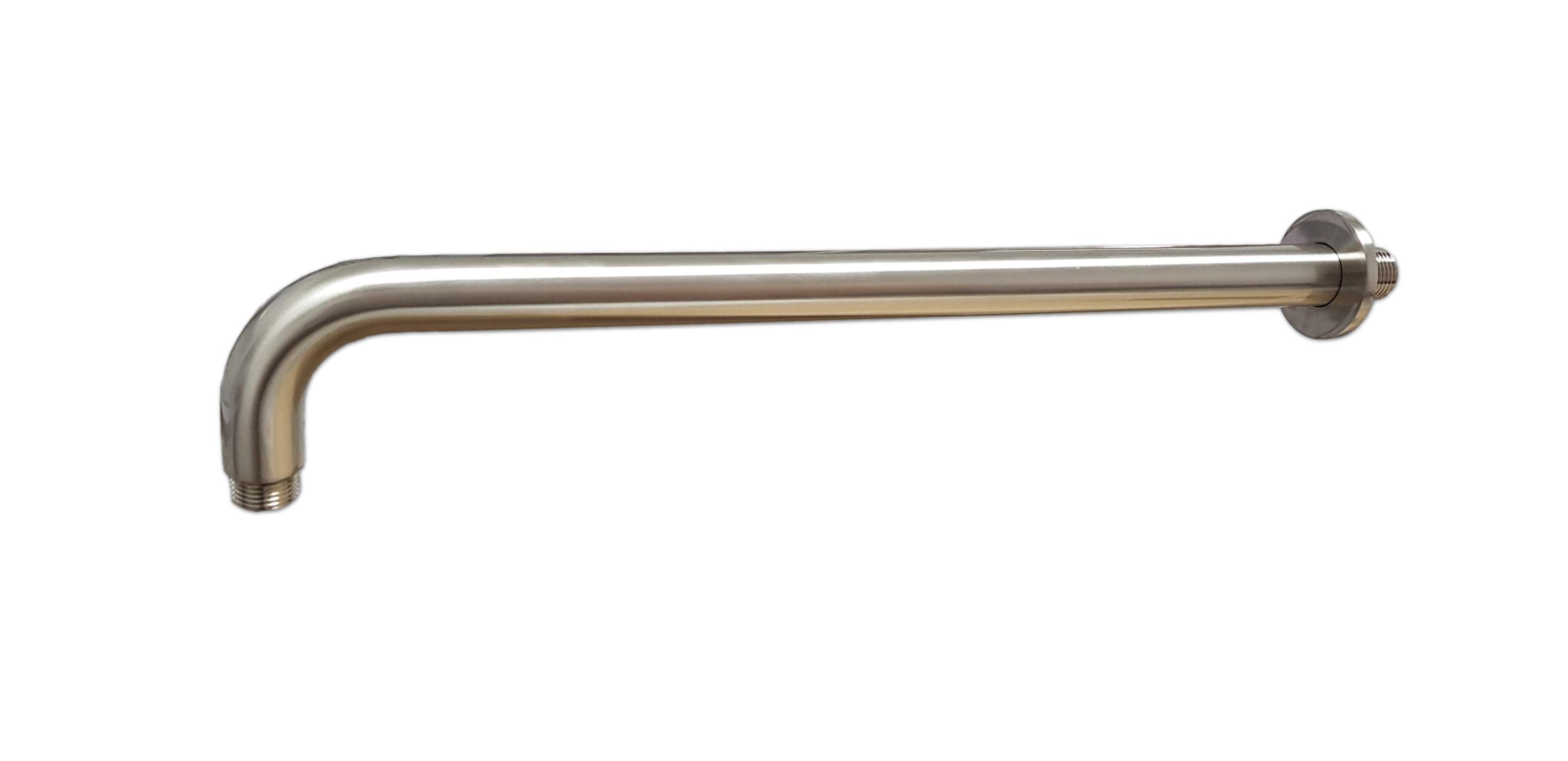 זרוע 40 ס"מ עגולה מהקיר לראש מקלחת דגם 2381 ניקל מוברש 