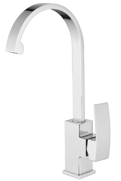 ברז פרח קשת מרובע  גבוה דגם 8014L ניקל