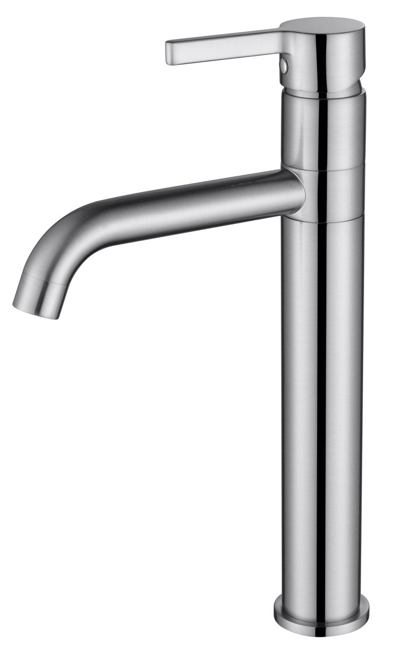 ברז פרח גבוה עם פיה מסתובבת דגם 80761 ניקל מוברש 